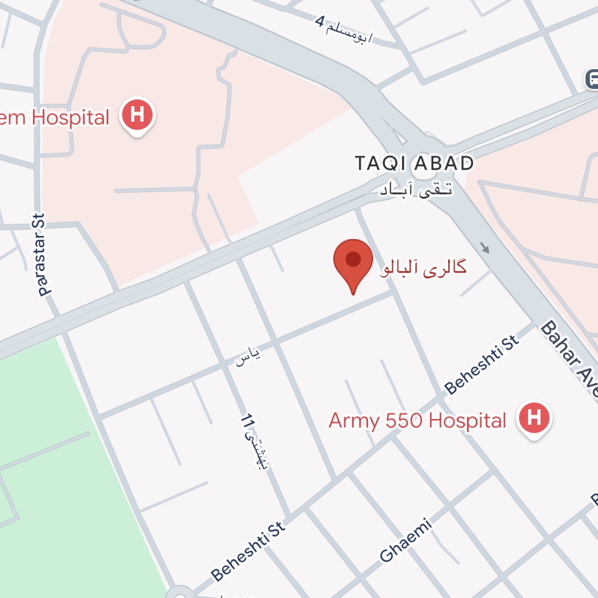 نقشه گالری آلبالو
